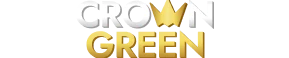 The primary official logo for CrownGreen Casino, featuring the company name and green crown symbol