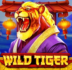 Game thumbnail or key art for the "Wild Tiger" slot, featuring a powerful tiger and jungle theme, playable at CrownGreen Casino
